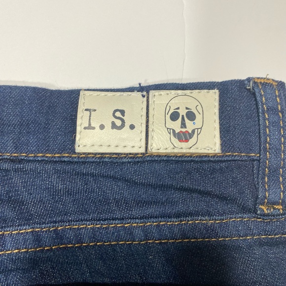 I.ndigo S.aints Dark Wash Petit Fit Flare Jeans Size 28 - Picture 8 of 15